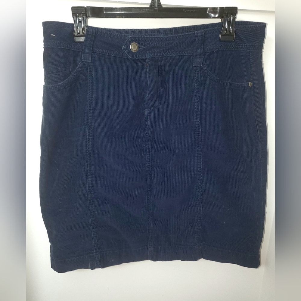 Blue Corduroy Skirt